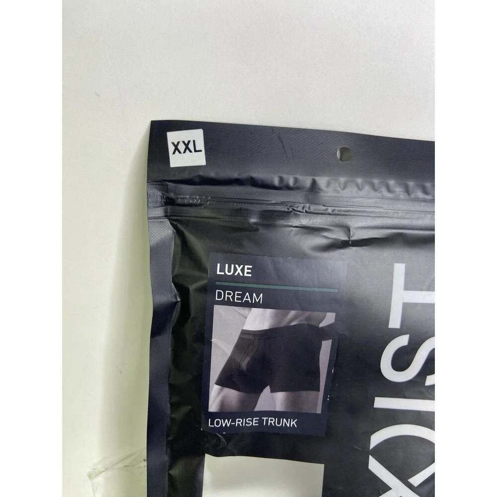 2xist Luxe Dream Low Rise Trunk Boxer Briefs Black Beauty Mens Size XXL 2XL